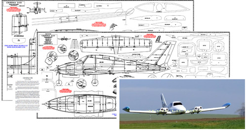 Cessna 310 twin engine - 310, 73"