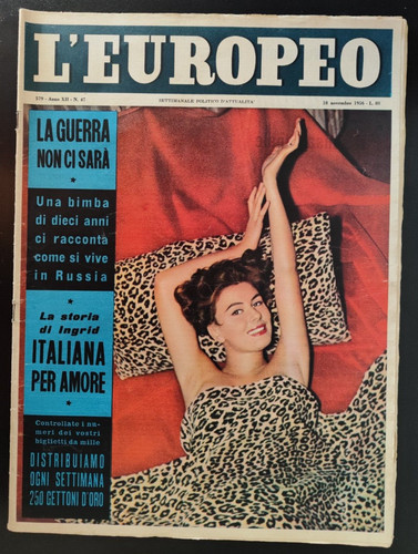 Gina bardelli europeo - l'europeo, 1956