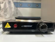 FORNELLO PORTATILE DA VIAGGIO ELETTRICO CON PIASTRA IN GHISA 1000 WATT