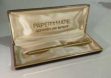 VINTAGE PAPER MATE GOLD PLATED BALLPOINT PEN-W GERMANY-BLUE INK. #12