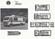 REIMO TITAN Camper Caravan Camper Brochure Sheet 1980 U 