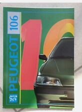 BROCHURE DEPLIANT CATALOGO PROSPEKT PEUGEOT 106 1992 ITALIANO  16 PAG POSTER