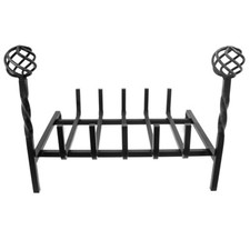 Brucialegna per camino in ferro modello Firenze con barre sezione quadrata