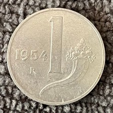Moneta 1 Lira 1954 bilancia