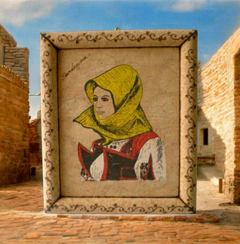 Quadro sughero donna costume - sughero,
