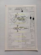 Beta 50 Cross Special 1971 scheda omologazione DGM Facsimile Motorizz. originale