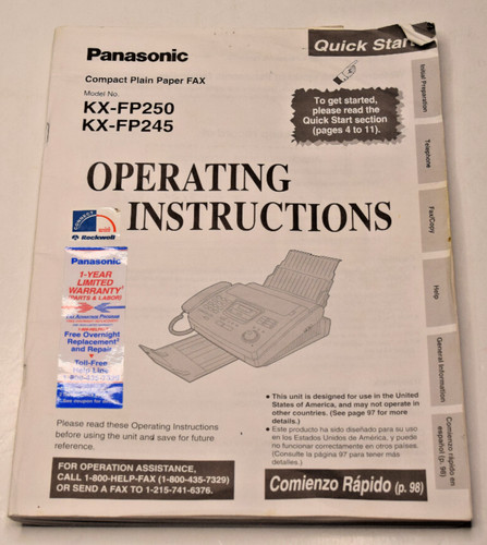 Panasonic fax - panasonic,