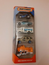 Matchbox 5 Modellini Scala 1/64 Mbx Marine Rescue Nuovi In Scatola