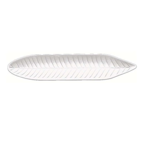 Piatto melamina foglia bianco - melamina,