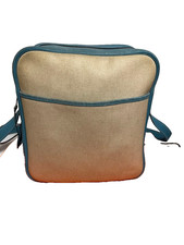 Borsa a tracolla HERMES Victoria Toile H in pelle blu turchese autentica