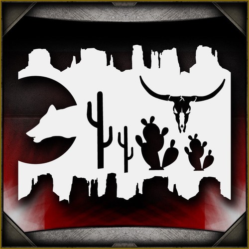 Western desert aerografo - western,