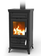 Stufa a legna in acciaio e