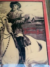 SPECCHIO PUBBLICITARIO " BUFFALO BILL" CM. VINTAGE  66X51,INCORNICIATO.