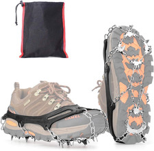 Ramponi per Scarponi, 19 Denti Catene in Acciaio Inossidabile Portatile Ramponci