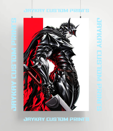 Poster berserk guts anime - poster,