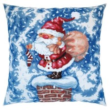 Set di cuscini a punto croce RTO "Una bella storia d'inverno", schema per il con