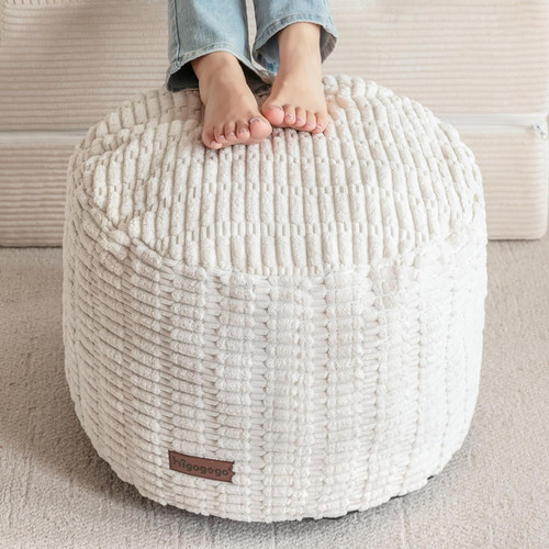 Pouf ottoman stuffed round - ottoman,