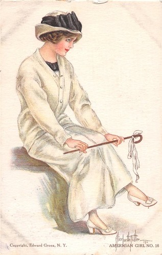 10242 cartolina donna stile - cartolina,