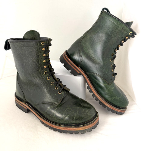 Stivali pelle verde fatti - stivali, a