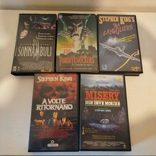 Lotto  5 videocassette VHS film Stephen King misery i sonnambuli the langoliers