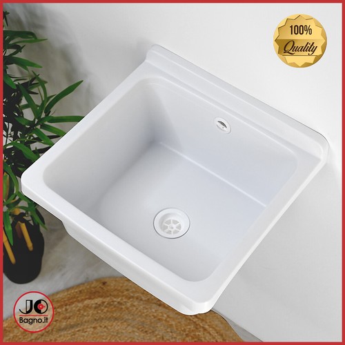 Vasca lavatoio 40x40 sospeso - 40x40,