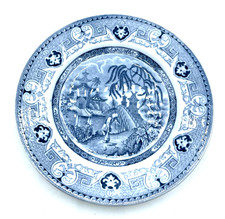 Antico piatto blu Yeddo U&C