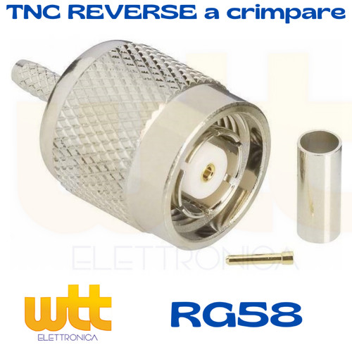 Connettore spina tnc reverse - spina,