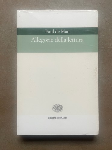 Paul man allegoria - allegoria, della