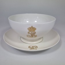 Antica cioccolatiniera e piattino corazzata dorata Sevres XIX secolo diametro 14 cm