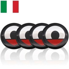 Set 4 Coprimozzo Adesivi Logo Stemma Per SMART Fortwo Forfour Roadster 450 56 mm