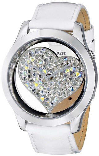 Guess bianco pelle verniciata - bianco,