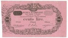 100 LIRE BANCA NAZIONALE NEL REGNO D'ITALIA 20/07/1892 BB