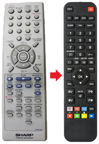 Telecomando adatto per sharp - telecomando,
