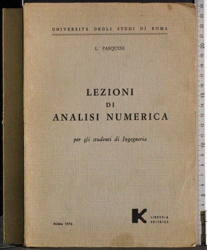 Lezioni analisi numerica - analisi,