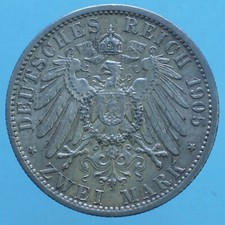 GERMANIA PRUSSIA 2 MARCHI 1905