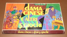 DAMA CINESE E ALTRI 5 GIOCHI - MONDADORI gioco da tavolo COMPLETO! 1a ED. '70s 
