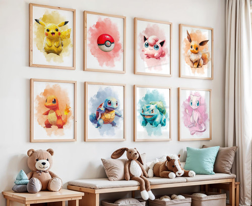 Pokémon wall art stampe - wall,