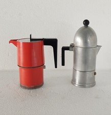 Lotto 2 Caffettiere Moka Alessi " OMG  Giuseppe De Gotzen,  Usate Da Collezione 