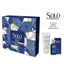 Luciano Soprani Solo Blu EDT 100ml + Shower Gel 200ml Set Profumo Uomo regalo