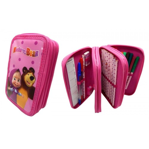 Astuccio triplo masha orso - astuccio, e
