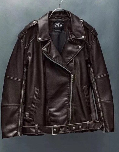 Zara giacca biker ecopelle - zara,
