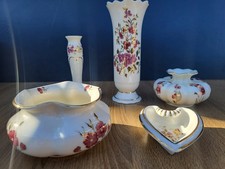 Zsolnay Pécs – Collezione Porcellana Dipinta a Mano (5 Pezzi), Dorata Oro, 1999 –