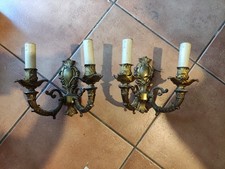 Coppia di applique francesi vintage in bronzo