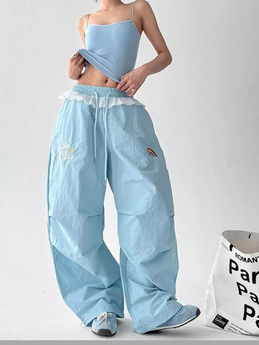Pantaloni larghi estivi - pantaloni, vita