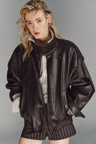 Giacca bomber zara marrone - giacca,