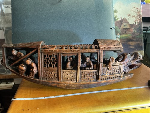 Antica barca cinese legno - barca,