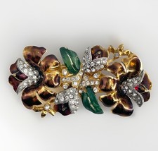 Antico set spille spille fiori