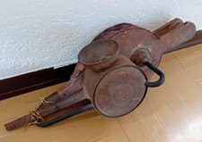 Antica solforatrice a mantice,attrezzo contadino soffietto uso antiparassitario 