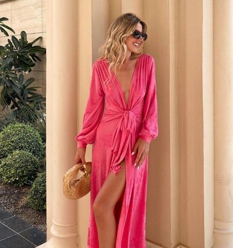 New zara jacquard - wrap, pink