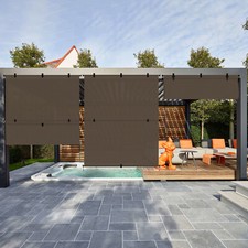 Tenda pieghevole avvolgibile marrone da esterno per patio veranda pergola balcone